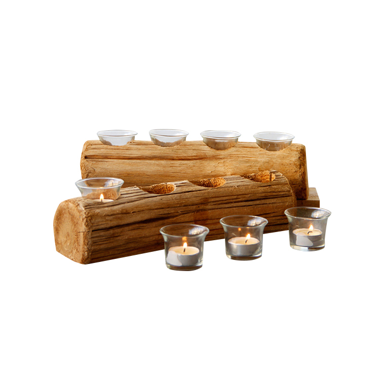 Factory supply wooden candle holder home decor wedding candle holder tea light holder