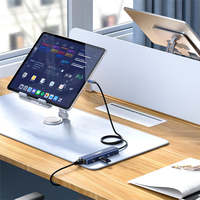 Station d'accueil USB-C 6-en-1 avec adaptateur Gigabit RJ45 5 Gbit/s et PD 100 W pour MacBook et ordinateurs portables (prise en charge 4K 60Hz 2.1)