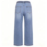 Jean de maternité à cordon de serrage pour femme, coupe large sous le ventre, en denim léger, style décontracté pour tous les jours