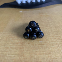 Ebony Bridge Pins with Abalone Inlay, Folk Guitar String Pegs / String End Pins, Guitar Replacement Parts