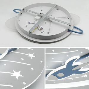 Modern LED Ceiling Light Children's Room Eye protection Ceiling Light Boys and Girls Creative Rocket Creative Cartoon Planet Lig - Product Image 5