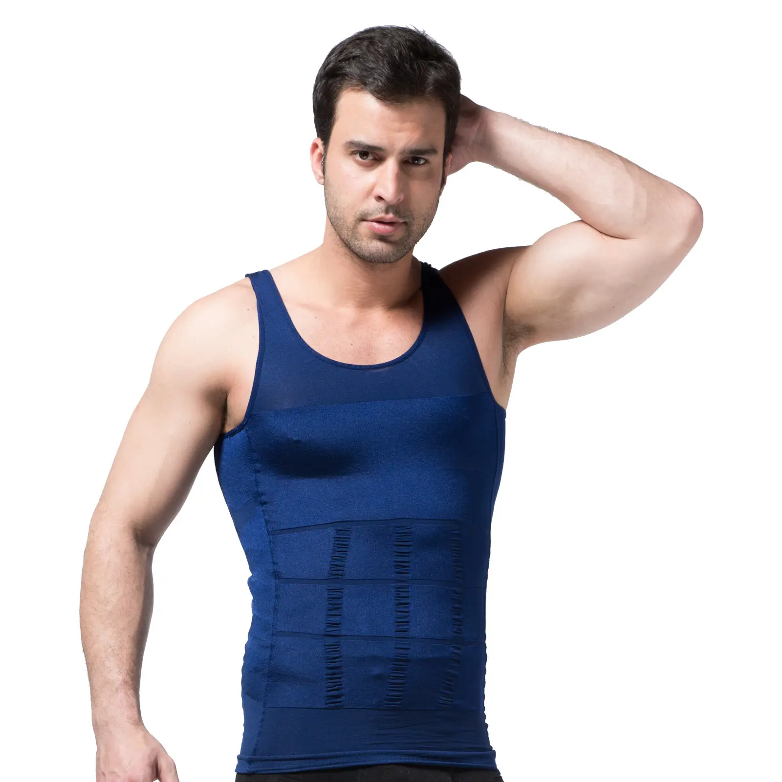 Men's Slimming Body Shaper Vest Shirt Abs Abdomen crop top vest fitness wear underwear muscle sleeveless T-shirt body shaper