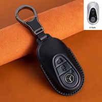 Étui à clés en cuir de vachette véritable de haute qualité, tanné végétal, adapté aux Mercedes-Benz GLE GLC 200L C260L E300L Classe E Classe S