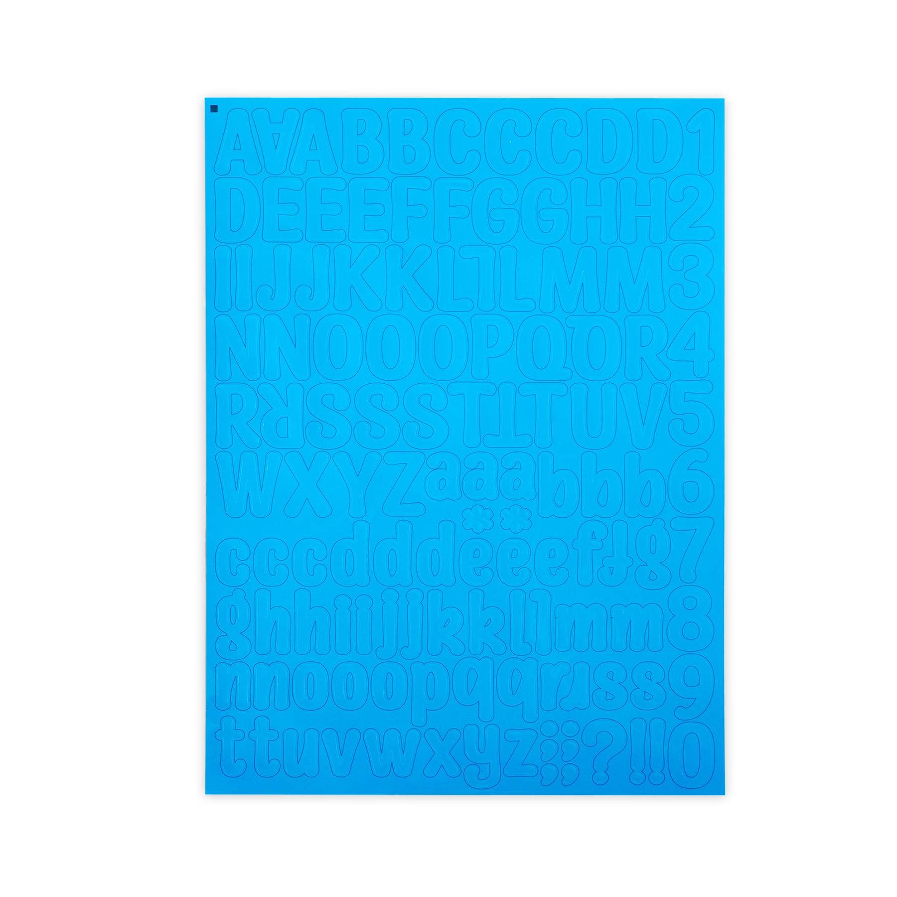 Azul que brilla en la oscuridad