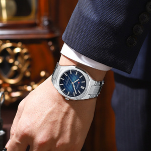 CURREN Montre <span class=keywords><strong>pour</strong></span> <span class=keywords><strong>homme</strong></span> de marque de luxe, étanche, sport, horloge en acier inoxydable, montre-bracelet tendance à quartz, cadeau 8456 - Product Image 6