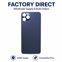 Coque arrière en verre à grande ouverture avec design à clapet pour 8 Plus 11 Pro Max 12 12 Mini 12 Pro Max X XR XS Max