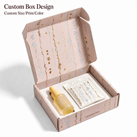 Caja de Cartón Corrugado Reciclable con Impresión Personalizada, Laminado Mate, Diseño de Dibujos Animados, para Empaque de Cosméticos, Sets de Cuidado de Manos y Belleza