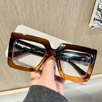 Gafas populares con montura grande, gafas cuadradas de moda con montura simple y colorida, gafas de luz azul, montura de gafas