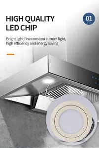 Competitive Price Household Golden Supplier Chimney Kitchen Aire Hood Range Lamp Kitchen Smart Range Hood Lamp