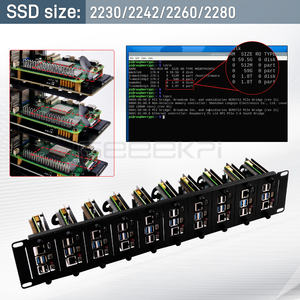 Kit staffa in acciaio per montaggio su rack 2U per Raspberry <span class=keywords><strong>Pi</strong></span> 5 M. 2 nvme SSD 2230/2242/2260/2280 10 slot - Product Image 5