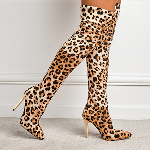 Cuissardes Bottes Femme en Cuir PU Effet Peau de Serpent, Longues, Montantes, Tendance, au-dessus du Genou pour Femmes - Product Image 4