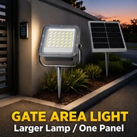 Reflector LED Solar con Lente Resistente a la Intemperie IP66, 400W SMD2835, Color Ajustable, Conector XT60, para Exteriores, Estacionamiento, Patio, 3 Años de Garantía