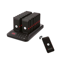 Système de téléavertisseur rectangulaire sans fil pour restaurant, 16 pages, 16 téléavertisseurs de table, appel sans fil pour restaurants