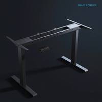 Cadre de bureau électrique à double moteur, réglable en hauteur, assis-debout, avec contrôle de mémoire, pieds en acier anti-collision, pour bureau à domicile