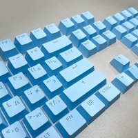 Personalized Translucent Russian Keycaps ABS Material OEM Profile Doubleshot Process Mechanical Keyboard Keycaps