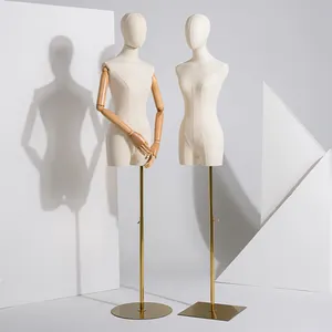 Fashion Torso Model Plastic Adjustable Cheap Half Body Dress Form Mannequin Women