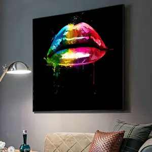 Street Graffiti Wall Art Canvas Prints Abstract Sexy Lips Modern pop art picture oil paintings abstract