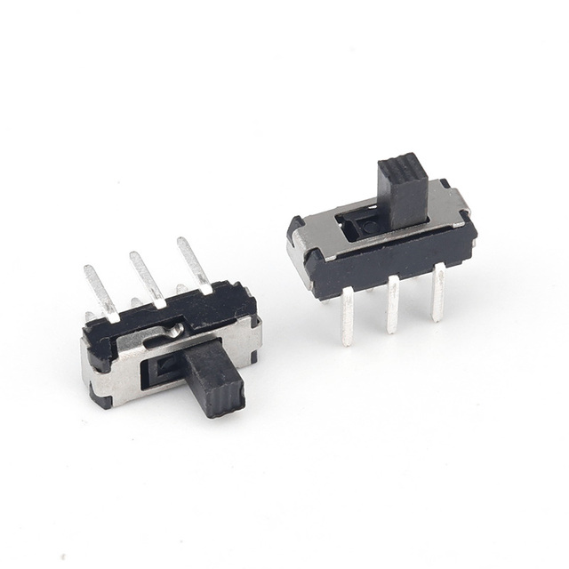 6 Pin 2 Position Mini Smd 12V 0.05A Sliding Switch Micro Knob Vertical Waterproof IP67 Slide Button Switches
