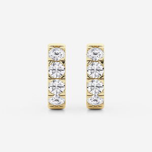 Pendientes de aro con diamantes cultivados en laboratorio, 2 quilates, redondos, para mujer, elegantes, brillantes, joyería fina, regalo minimalista de lujo para cumpleaños - Product Image 5