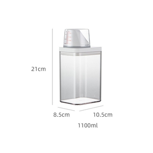 Distributeur de lessive liquide 1100 ml pour perles de parfum, conteneur de stockage de riz et de nourriture sèche pour buanderie - Product Image 5