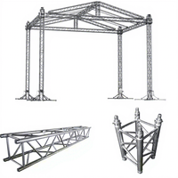 TUV certificado portátil plegable DJ Truss iluminación de escenario para conciertos exposiciones Material de aleación de aluminio con abrazadera de techo de espiga