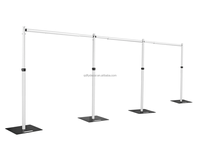 Kit de support de fond réglable robuste à double barre transversale pour décoration de mariage, vente chaude