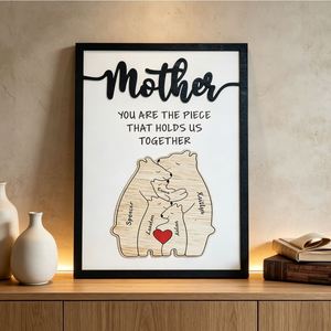 Décoration personnalisée en bois pour la maison avec le nom des enfants, cadeau pour la fête des mères - Product Image 4