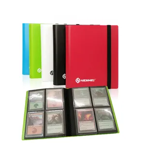 Oem Custom 4 Pocket Plastic Side Loading Foto karte Album Sammelkarten binder Spiel Zip Binder 4 Pocket Card Album Ordner