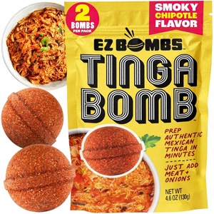ผงปรุงรส EZ Bombs Tinga Bomb รสชิปโตเล่รมควัน แพ็ค 2 รสชาติเผ็ดร้อนจัดจ้าน เหมาะสำหรับไก่ฉีก ทาโก้ โตสต้าดัส หมัก ตุ๋น - Product Image 1