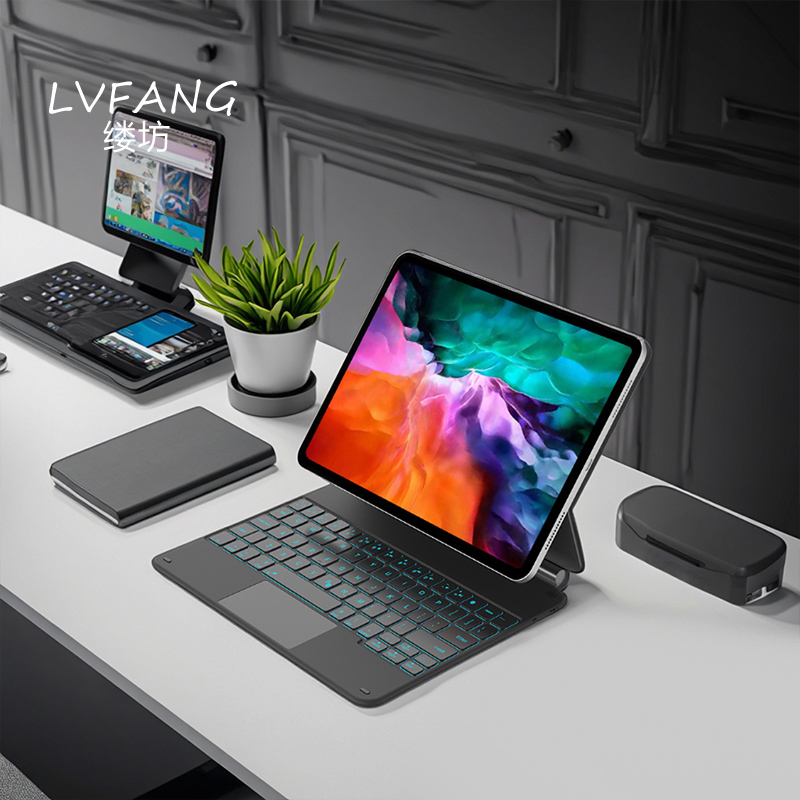 Чехол для клавиатуры планшета в игровом стиле с подсветкой RGB и тачпадом для iPad Pro 12,9 дюймов Тонкий и прочный Чехол для клавиатуры