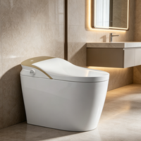 Bidet intelligent pour toilettes avec chauffage instantané, double circuit d'eau, chasse d'eau par siphon, fonction aromathérapie et bulles pour hôtels, villas et salles de bain
