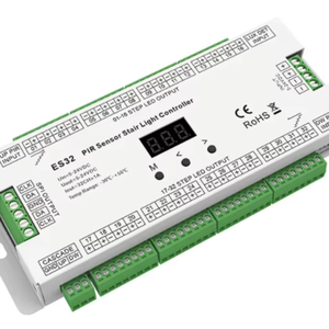 Controlador de Luces para Escaleras ES32-V 5-24VDC 32CH*1A con Interruptor de Presión, Sensor PIR Multifunción, Sensor de <span class=keywords><strong>Luz</strong></span> Diurna y RF 2.4GHz - Product Image 1
