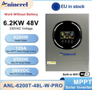อินเวอร์เตอร์ไฮบริด Anenji ANL-6200T-48L-W-PRO 6.2kw สำหรับระบบออฟกริดและออนกริด พร้อม Wifi ในตัว หน้าจอสีสันสดใส ระบบ MPPT มีสินค้าในสต็อก - Product Image 2