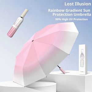 ร่มกันแดดและรังสียูวีแบบสองใช้ สีไล่ระดับสดใส โครงสร้างหนา 10 ซี่ พร้อมเคลือบสีดำอย่างดี ให้ความรู้สึกหรูหรา - Product Image 4