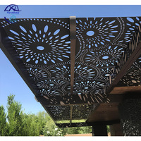 Modèle de plafond en métal découpé au laser, panneaux de clôture décoratifs en aluminium pour l'extérieur, revêtement en poudre, découpe au laser, design unique