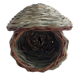 Nid d'oiseau tissé en herbe, taille moyenne, décoration d'intérieur, ornement de jardin, motif irrégulier, fabriqué au Fujian - Product Image 3