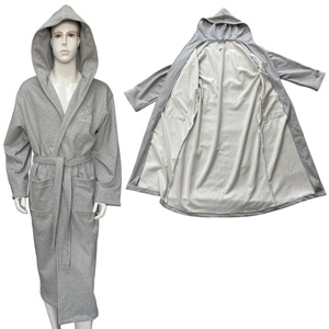 Luxurious Breathable Bath <strong>Robes</strong> Warm Dressing Gown Soft Plush Cotton Hooded <strong>Mens</strong> Bathrobes with Pockets - Product Image 4