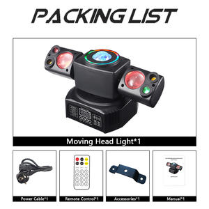 60w LED 더블 헤드 무대 파티 조명 레이저 스트로브 빔 매직 볼 4in1 <span class=keywords><strong>MiNi</strong></span> 생일 파티 바 디스코 이동 헤드 라이트 - Product Image 6