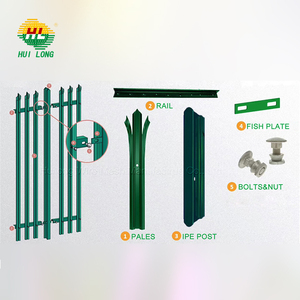 Hàng rào thép mạ kẽm nhúng nóng với đỉnh tháp và góc kim loại hàng đầu khung áp lực tự nhiên được xử lý gỗ - Product Image 2