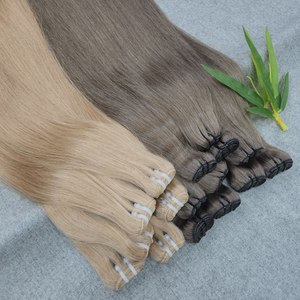 Cheveux vierges Dream Hair T01 blond clair, double trame, légèrement ondulés |   Extensions de cheveux vierges vietnamiennes doublement étirées, douces - Product Image 6