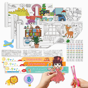 Rouleau de papier de coloriage Graffiti de 3 mètres ensemble de jouets éducatifs pour enfants cadeau pour les enfants - Product Image 1