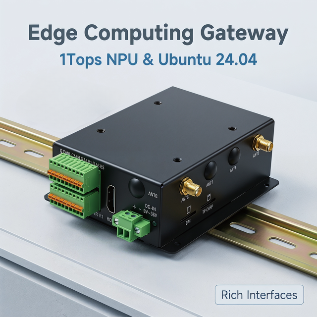 Programmable Edge Gateway RS485/RS232/CAN/GPIO/GPS/WIFI/4G Lte/LoRaWAN Embedded PC Linux Debian 13 Ubuntu24.04 Industrial IoT