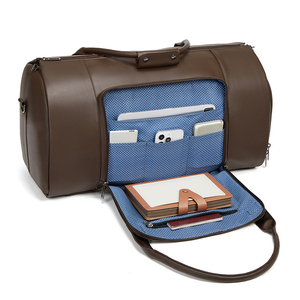 Housse de Costume en <span class=keywords><strong>Cuir</strong></span> PU de Haute Qualité, Sac de Voyage Imperméable Pliable, Sac de Vêtements à Main pour Hommes - Product Image 2