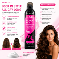 Mousse Coiffante Professionnelle OEM à Marque Privée, Vente en Gros, Fixation Ultra Forte, Volumisante, pour Tous Types de Cheveux, Faible MOQ, Mousse pour Tresses