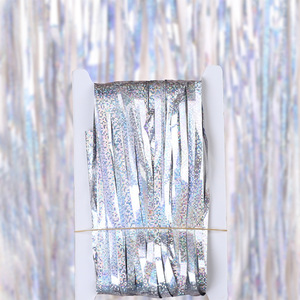 Rideau de pluie laser scintillant en feuille épaisse à franges pour <span class=keywords><strong>décoration</strong></span> de <span class=keywords><strong>porte</strong></span>, toile de fond murale, fête d'anniversaire, mariage, douche nuptiale et décor photo - Product Image 6