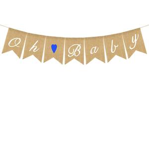 Guirnalda de Lino 'Oh Baby', Bandera 'Oh Boy' 'Oh <span class=keywords><strong>Girl</strong></span>', Decoración para Fiestas de Cumpleaños y Baby Shower - Product Image 5