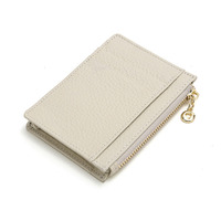 [Style on Bag] Dompet Lipat Dua Kulit Asli Wanita-LIZDAYS Dompet Ringkas Portabel dengan Tempat Kartu & Penutup Kancing-Hijau Tua