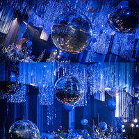LUYI Boule disco miroir suspendue de 2/4/6/10/15/20/25/30/40/50/60/80/100 cm pour la décoration de la maison, des fêtes, des festivals et de Noël