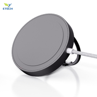 ETECH 15W pour chargeur sans fil premium, port Type-C pour écouteurs, compatible avec tous les véhicules, support de charge (2024)