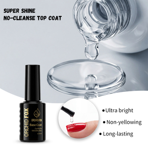 Vernis à ongles gel UV Soak Off, <span class=keywords><strong>base</strong></span> caoutchouc à forte adhérence, couche de finition brillante sans essuyage, marque privée OEM en gros - Product Image 1